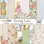 Blocchi di Carte Scrap Sewing Love 15 x 15