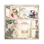 Carta Scrap Romantic Christmas Cartoline Santa Claus