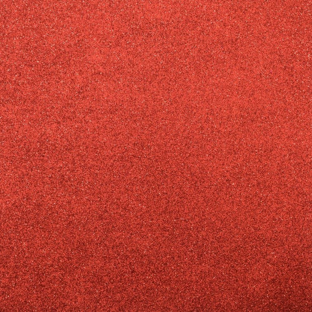 Cartoncino Adesivo Glitterato Rosso