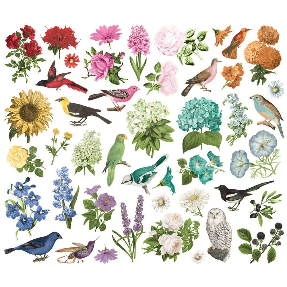 Die Cut Essential Color Palette Floral & Birds