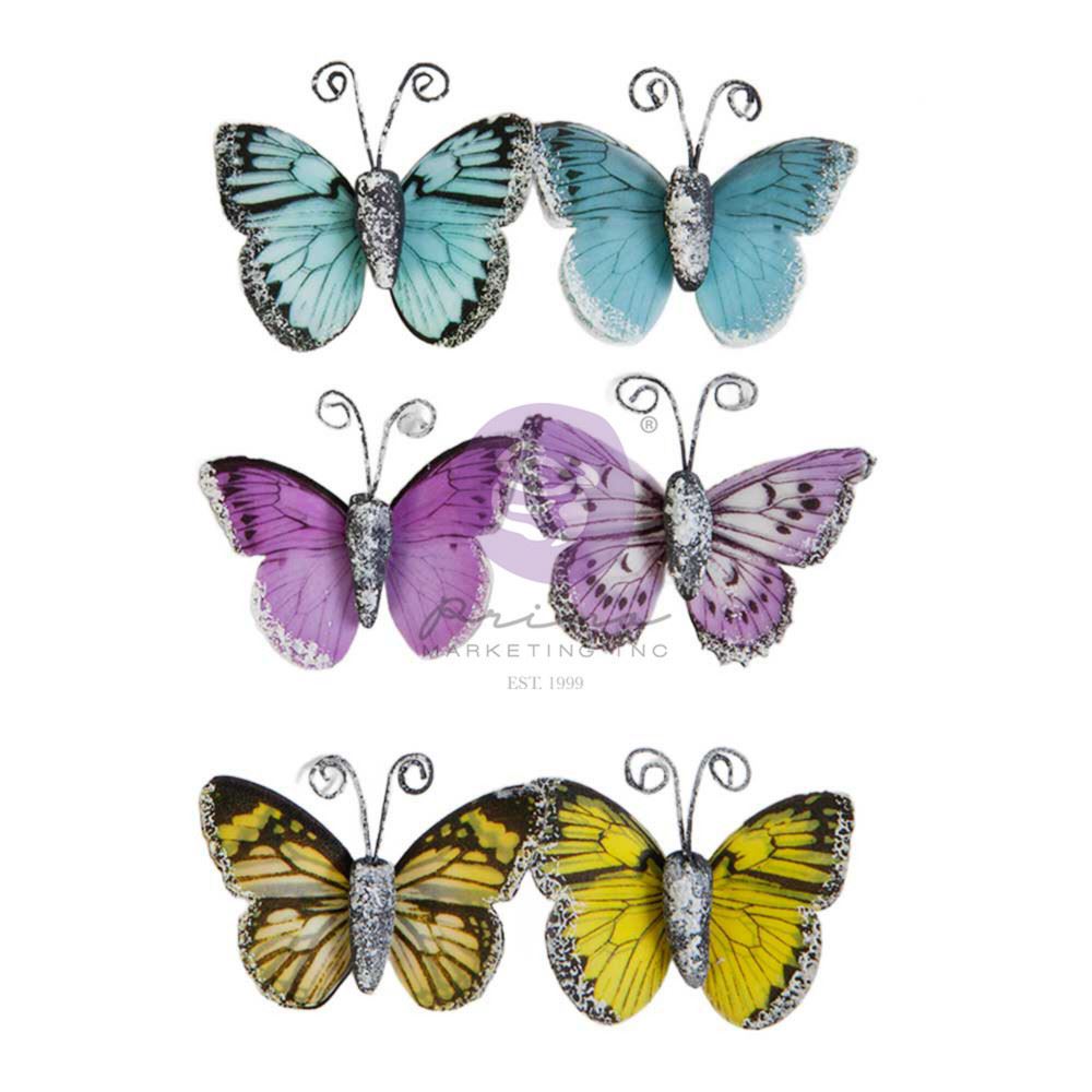 Farfalle colorate In Full Bloom Flowers Elegant Wings