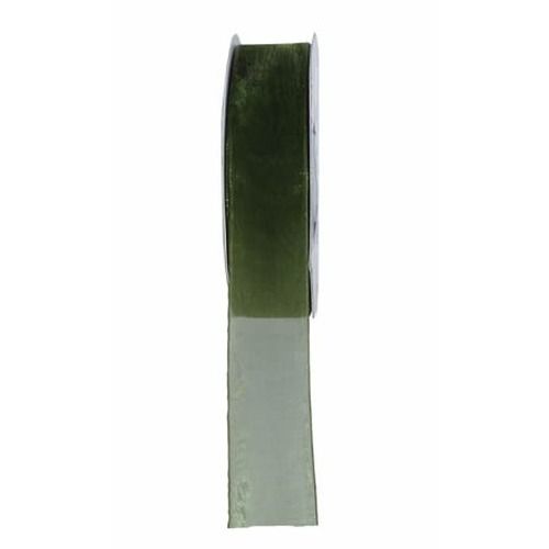 Nastro in organza verde 2 cm