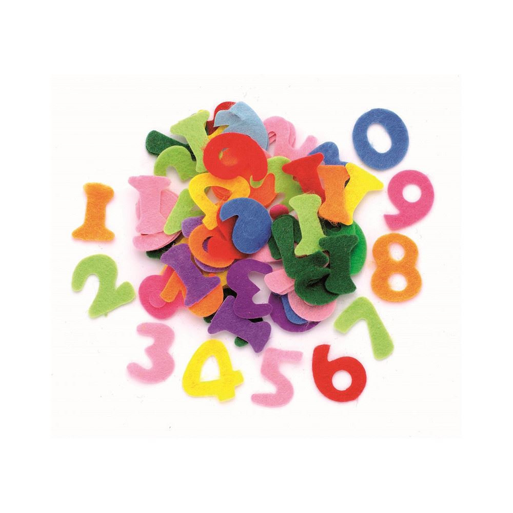 Numeri in feltro colorati