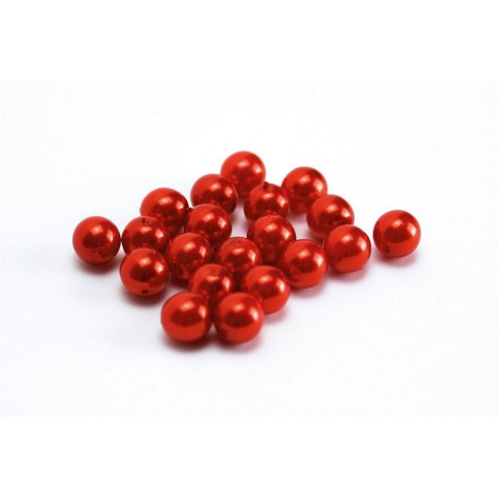 Perle Cerate di Vetro Rosso Fuoco