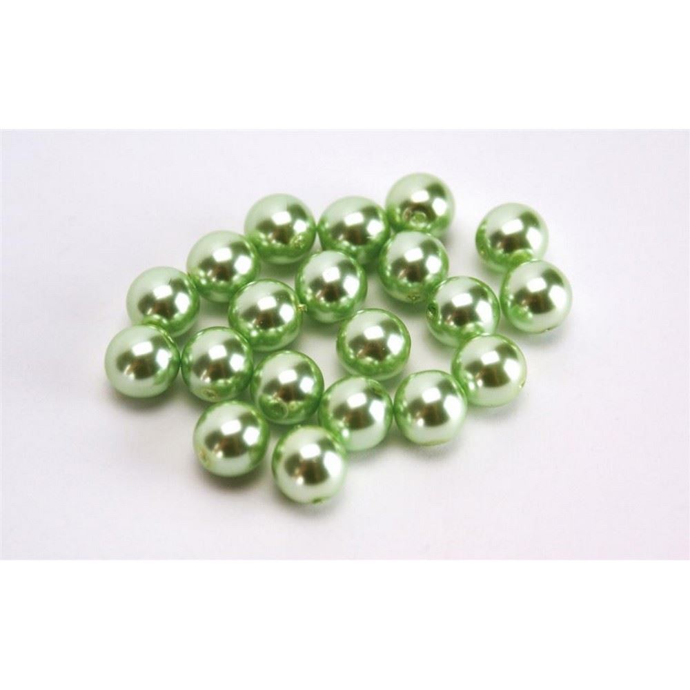 Perle Cerate di Vetro Verde Chiaro
