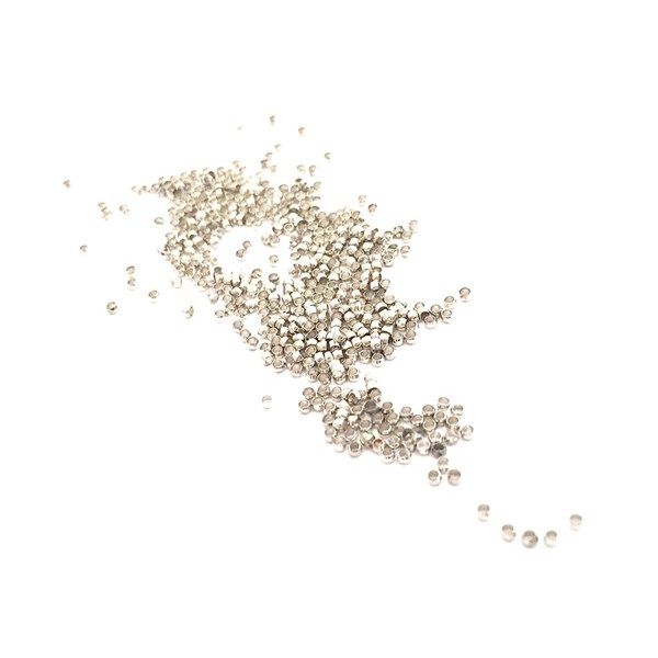 Schiaccini fermaperle mm 2 colore argento