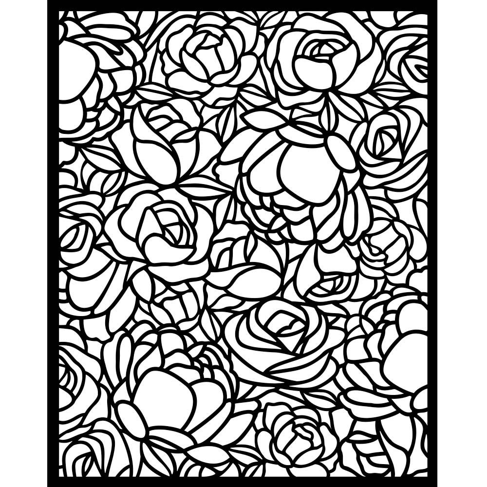 Stencil Romance Forever texture di rose