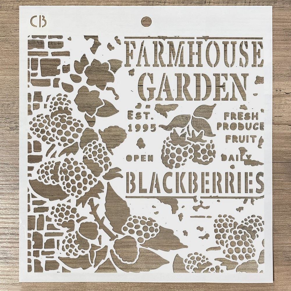 Stencil Texture Farmhouse Garden