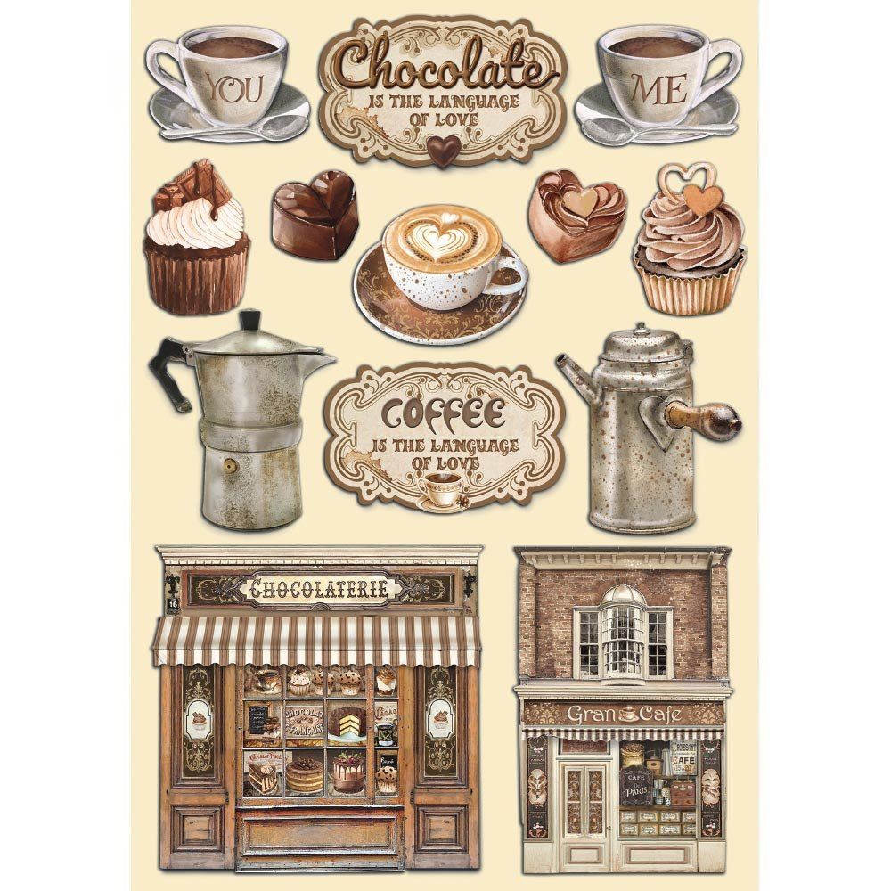 Wooden Shape Colorato Coffee and Chocolate