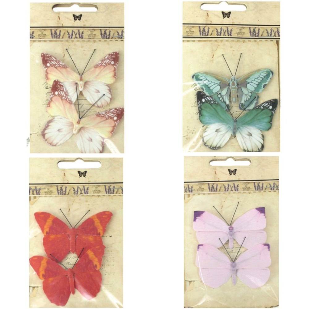 SUNNYCLUE 1 Scatola 180 Pz 6 Colori Tessuto Farfalla Decorazioni 3D Farfalla Ornamento Organza Ali di Farfalla per Gioielli Fai da Te Artigianato Collana Orecchino Decorazione Clip di Capelli 