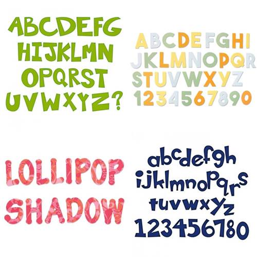 Fustelle Bigz Alfabeto e Numeri