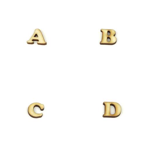 Lettere in legno Lolly cm 1,5