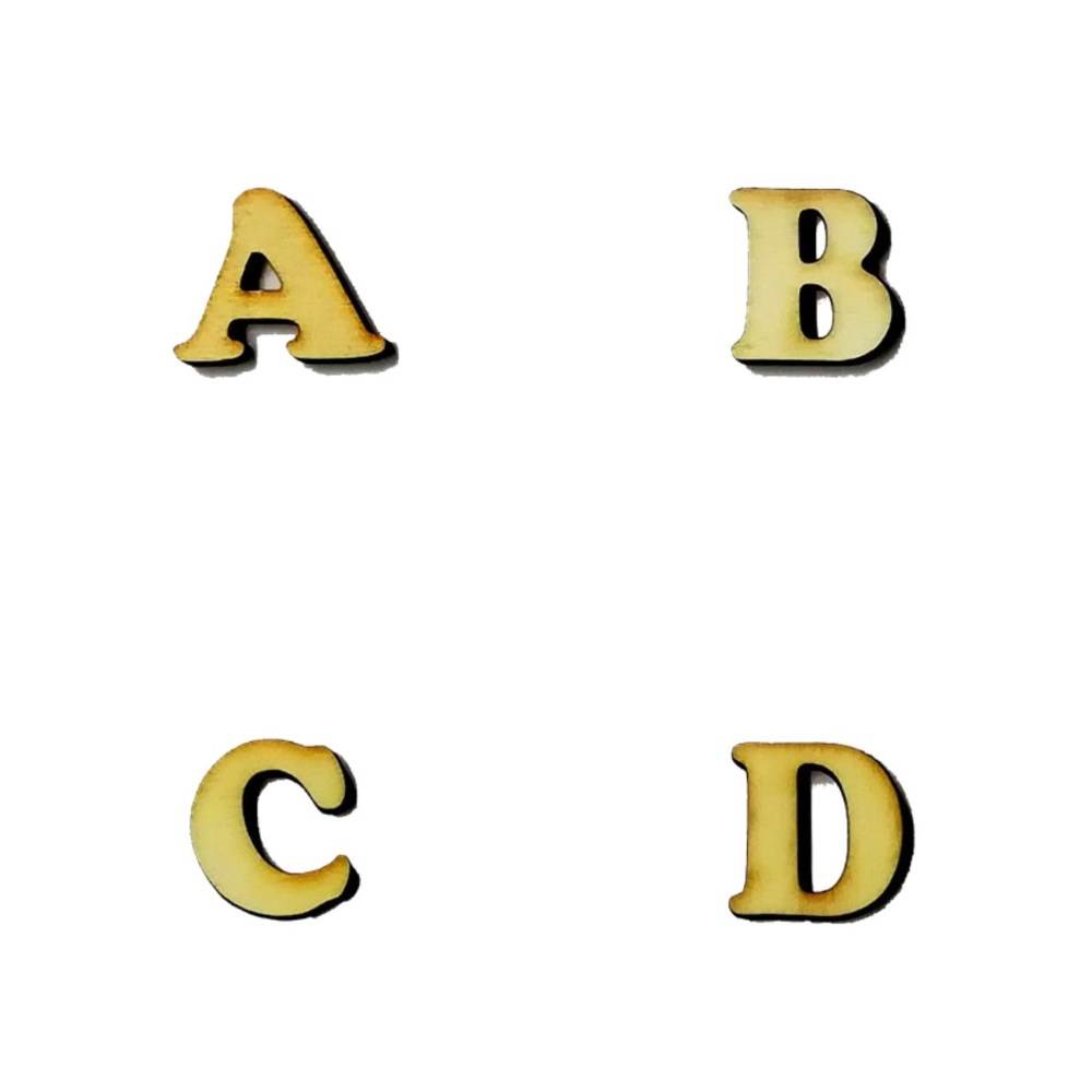 Lettere in legno Lolly cm 2,5, Lettere e Numeri, Oggetti da decorare