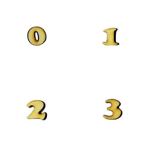 Numeri in legno Lolly cm 2,5