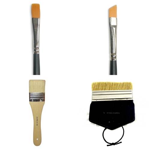 Pennelli piatti e scalpello