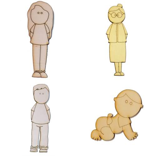 Sagome in legno Famiglia