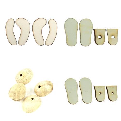 Sagome in legno Piedi per Bambole