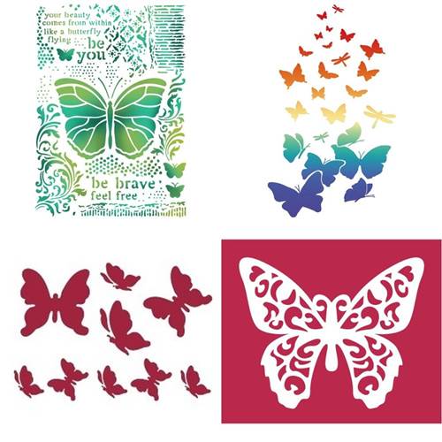 Stencil farfalle