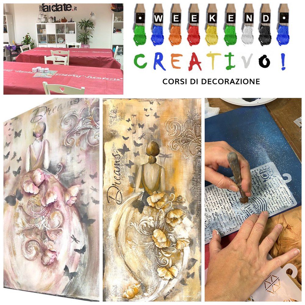 04/03/2023 Weekend Creativo Intera Giornata - Tela con Donna e Pasta Scultura (8 ore progetto unico)