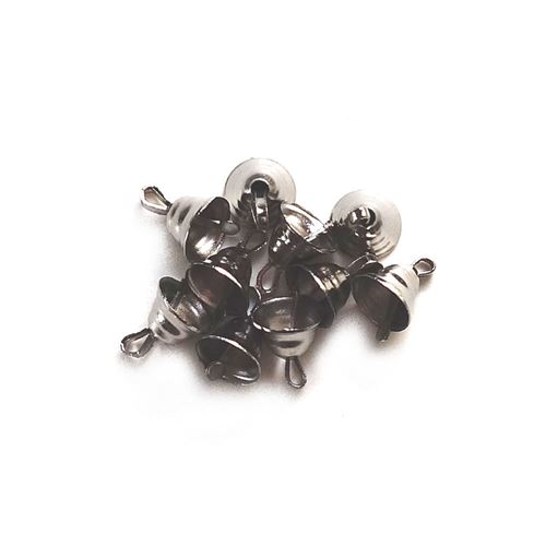 10 Mini Campanelle colore Argento mm 5