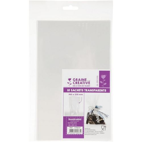 10 Sacchetti Trasparenti 14x23 cm
