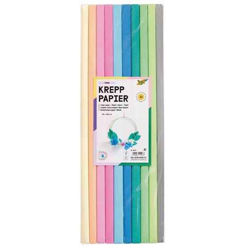 10 rotoli di Carta Crespa colori assortiti