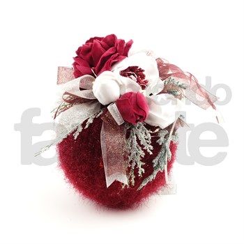 12/12/2019 Corso: Sfera con rose in velluto e 20 led