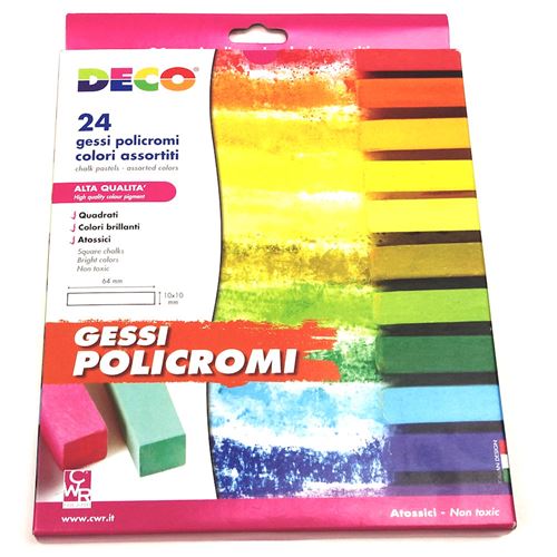 24 Gessi Policromi colori assortiti