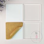 2 Sottobicchieri Acrilici Quadrati arrotondati con anello esterno