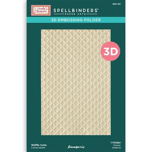 3D Embossing folder Waffle Cone