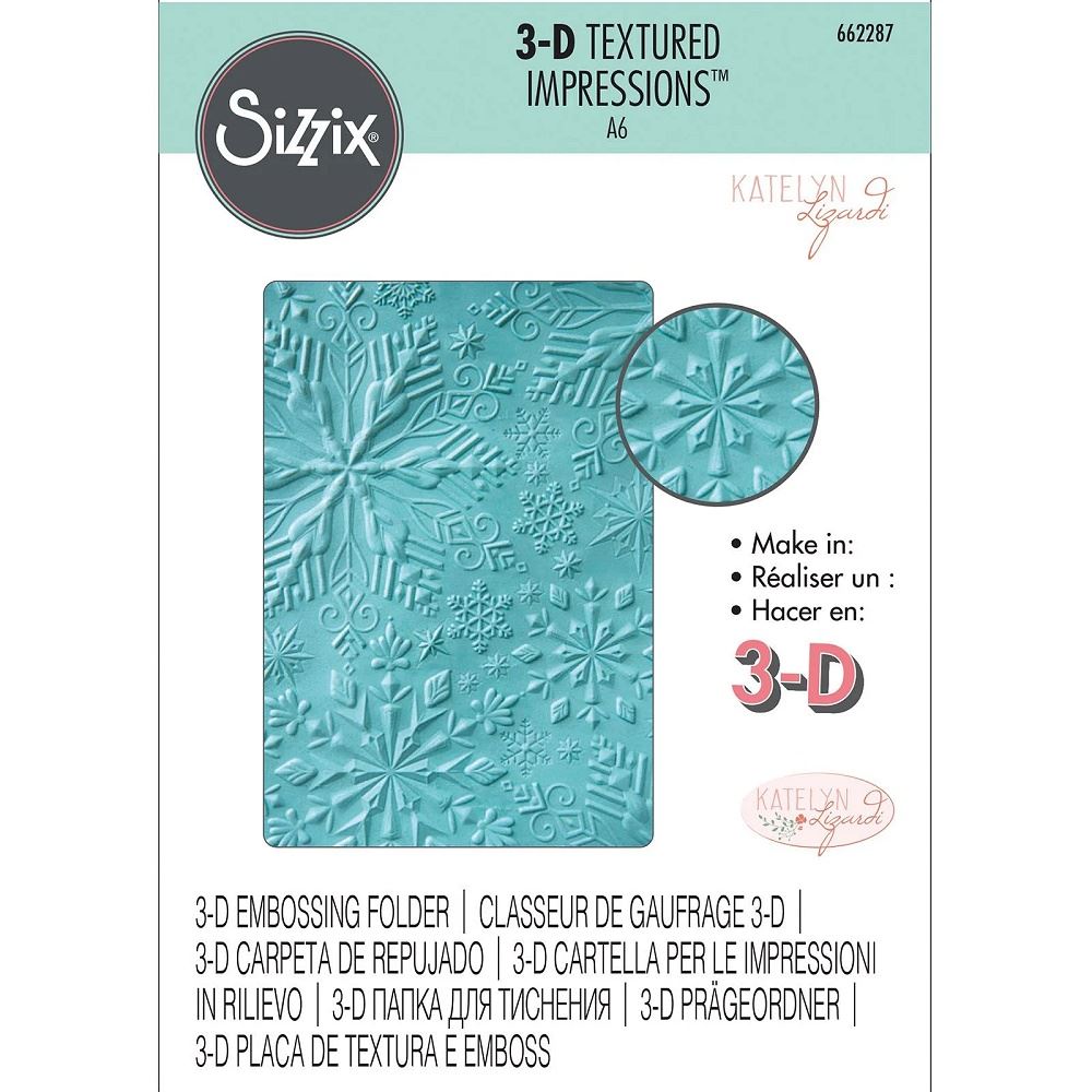 3-D Textured Impressions Embossing Winter Snowflakes