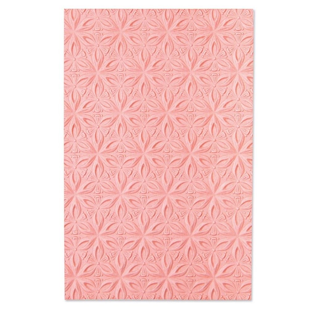 3-D Textured Impressions Folder Geometric Flowers