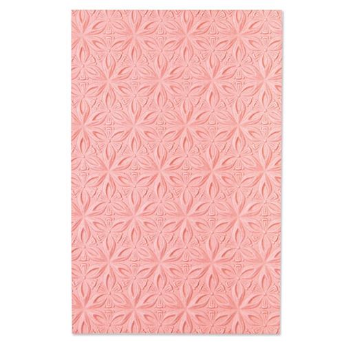 3-D Textured Impressions Folder Geometric Flowers