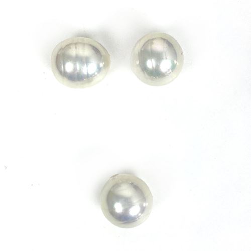 3 Perle Rainbow Tonde Bianche