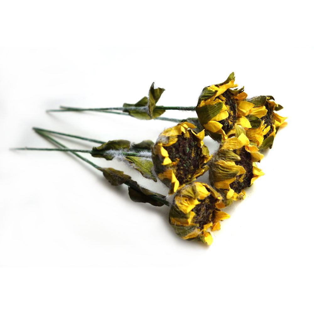 5 Girasoli con Stelo