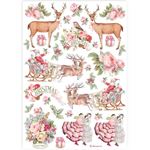 6 Carte di riso in A4 Classic Christmas Stamperia