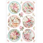 6 Carte di riso in A4 Classic Christmas Stamperia