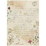 6 Carte di riso in A4 Flowers and Poems Stamperia