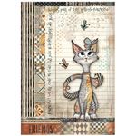 6 Carte di riso in A4 Furry Friends Stamperia