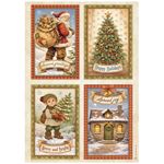 6 Carte di riso in A4 Silent Night Stamperia