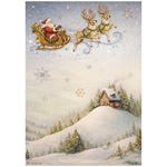 6 Carte di riso in A4 Silent Night Stamperia