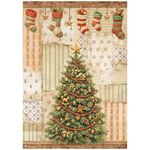 6 Carte di riso in A4 Silent Night Stamperia