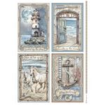 6 Carte di riso in A4 Silent Sea Stamperia