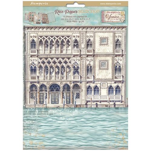 6 Carte di riso in A4 Venice City of Art Stamperia