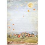 6 Carte di riso in A4 Whispering Woods Stamperia