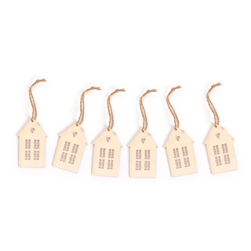 6 Casette in legno da appendere