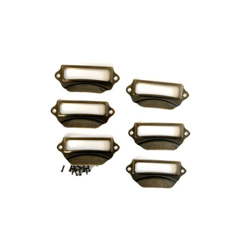 6 Porta etichette metalliche