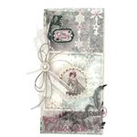 6 fogli di Acetato Christmas Blush White & Mint vintage