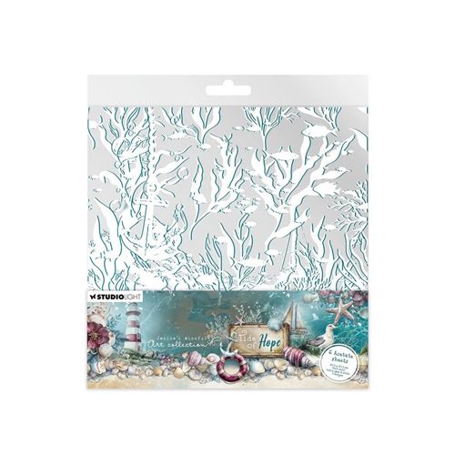 6 fogli di Acetato Tide of Hope Bianco e Ciano