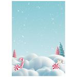 8 Carte di riso in A6 Backgrounds Candy Christmas